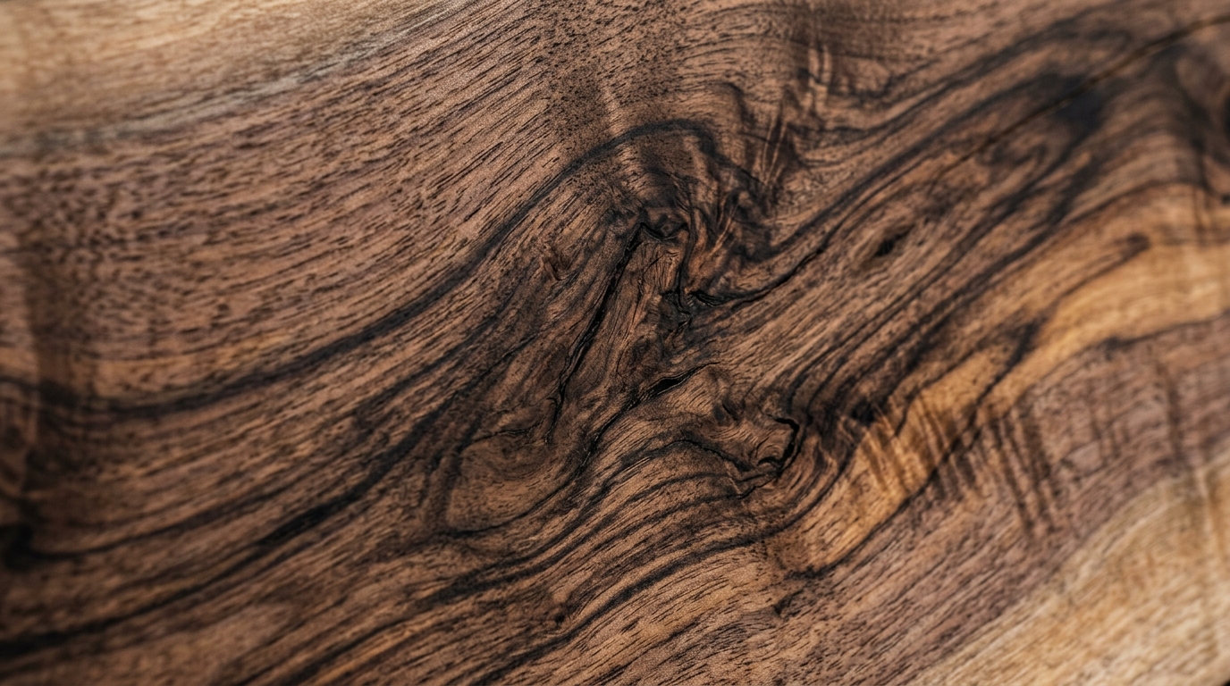 Solid Oak and Walnut wood grain texture comparison